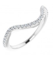 14K White 1/5 CTW Diamond Band
