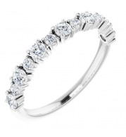 14K White 1/2 CTW Diamond Anniversary Band