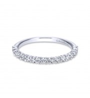 Gabriel & Co. 14k White Gold Contemporary Anniversary Wedding Band