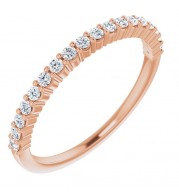 14K Rose 1/4 CTW Diamond Anniversary Band