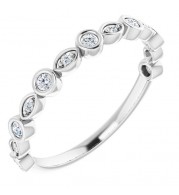 14K White 1/6 CTW Diamond Anniversary Band