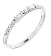 14K White 1/6 CTW Diamond Anniversary Band