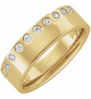 14K Yellow 1/3 CTW Diamond Anniversary Band