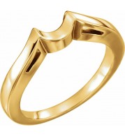 14K Yellow Band for 6.5 mm Round Ring