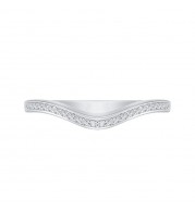 Shah Luxury 14K White Gold Round Diamond Wedding Band