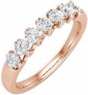 14K Rose 1/2 CTW Diamond Anniversary Band