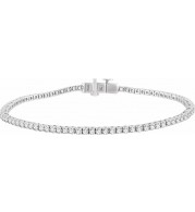 14K White 1 3/4 CTW Diamond Line 7 Bracelet