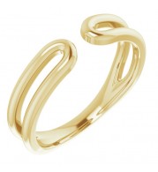 14K Yellow Negative Space Ring