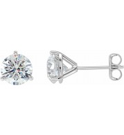 14K White 1/2 CTW Diamond Stud Earrings