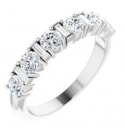 14K White 1/2 CTW Diamond Anniversary Band