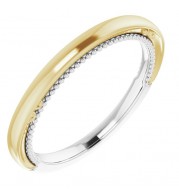 14K White & Yellow Band