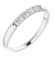 14K White 1/6 CTW Diamond French-Set Anniversary Band