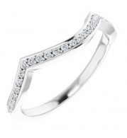 14K White 1/10 CTW Diamond Matching Band