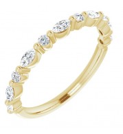 14K Yellow 3/8 CTW Diamond Anniversary Band