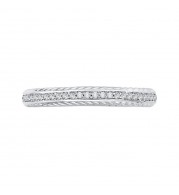 Shah Luxury Round Diamond Half-Eternity Wedding Band In 14K White Gold