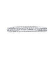 Shah Luxury Round Diamond Half-Eternity Wedding Band In 14K White Gold