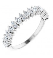 14K White 1/2 CTW Diamond Anniversary Band