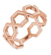 14K Rose Geometric Ring