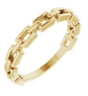 14K Yellow Chain Link Ring