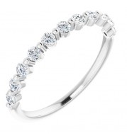 14K White 1/2 CTW Diamond Anniversary Band