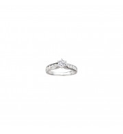True Romance 14k White Gold 0.16ct Classic Diamond Semi Mount Engagement Ring
