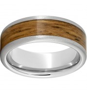 Serinium Pipe Cut Band with Single Malt Barrel Aged Inlay & Stone Finish