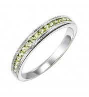 Gems One 10Kt White Gold Peridot (1/3 Ctw) Ring