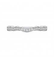 Shah Luxury 14K White Gold Round Diamond Half-Eternity Wedding Band