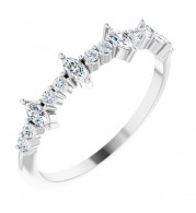 14K White 1/3 CTW Diamond Anniversary Band