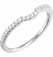 14K White 1/5 CTW Diamond Matching Band