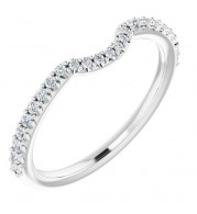 14K White 1/5 CTW Diamond Matching Band