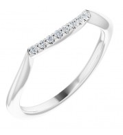 14K White .06 CTW Diamond Matching Band