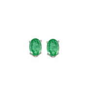 Gems One 14Kt White Gold Emerald (7/8 Ctw) Earring