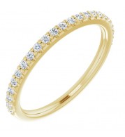 14K Yellow 1/5 CTW Diamond Band for 6.5 mm Round Ring