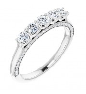 14K White 5/8 CTW Diamond Anniversary Band
