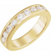 14K Yellow 1 CTW Diamond Anniversary Band