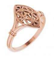 14K Rose Vintage-Inspired Ring