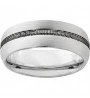 Serinium Band with Milgrain Texture and Satin Finish