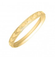 14K Yellow Gold Heart Band Baby's Ring