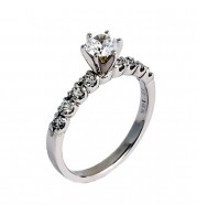 Jewelry Innovations 14K White Gold Semi Mount Engagement Ring