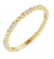 14K Yellow 1/6 CTW Diamond Anniversary Band