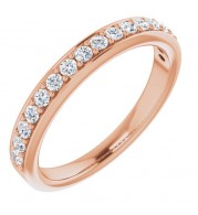 14K Rose 1/3 CTW Diamond Anniversary Band