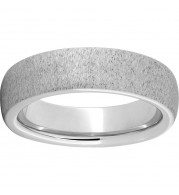 Serinium Domed Band with Grain Finish