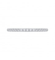 Shah Luxury 14K White Gold Round Diamond Half-Eternity Wedding Band