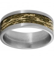 Titanium Flat Band with Mossy Oak Bottomland Inlay