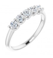 14K White 1/2 CTW Diamond Anniversary Band