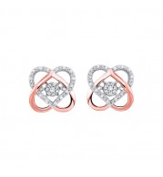 Gems One 10Kt White Pink Gold Diamond (1/10 Ctw) Earring