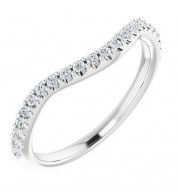 14K White 1/5 CTW Diamond Matching Band