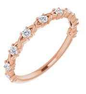 14K Rose 1/4 CTW Diamond Anniversary Band