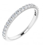 14K White 1/4 CTW Diamond French-Set Anniversary Band